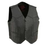 Milwaukee Leather SH2011 Kids Black Classic Three Snap Leather Vest 3X-Large