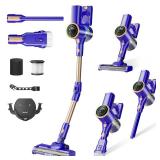 MHRMHR Cordless Vacuum Cleaner, 180Â° Bendable Wand Stick Vacuum Cleaners with Touch Screen, 8-in-1 Vacuum with Lightweight Rechargeable Battery, Longlasting Runtime for Home Hard Floor Low-Pile Car