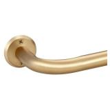 Room Darkening Curtain Rods for Windows, 28 to 148 Inches Splicing Construction Drapery Rod, 1\" Adjustable Blackout Wrap Around Curved Curtains Rod, Wall Mounted Ceiling Mounted, Brushed Gold