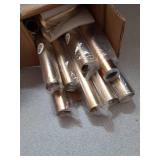Room Darkening Curtain Rods for Windows, 28 to 148 Inches Splicing Construction Drapery Rod, 1\" Adjustable Blackout Wrap Around Curved Curtains Rod, Wall Mounted Ceiling Mounted, Brushed Gold