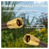 Giraffe Tools Leader Hose 6ft x 5/8\", Short Water Hose Heavy Duty for Hose Reel, Lightweight, Flexible with Female Female Fittings