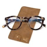 EASY READ Retro Round Blue Light Blocking Reading Glasses for Women,Anti UV Readers for Women with Spring Hinge(Dark Tortoise,+1.00)