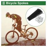 Motoforti Universal Bicycle Spokes Bike Wheel Spokes 14G 125mm Length Carbon Steel Black 1 Set