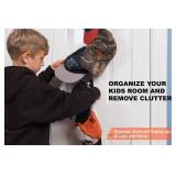 Perfect Curve CapRack | Over-The-Door Hat Organizer for Baseball Caps | 2 Straps, Holds 18-36 Adjustable Caps | Black