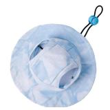 Pet hat with Ear Holes Sunscreen Baseball Cap Suitable for Small and Medium-Sized Dogs Outdoor Climbing hat in Summer Pet Products (Blue, Small)