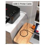 CableCreation USB B to USB C Printer Cable 6.6FT, Type B to Type C Printer Cord for MacBook Pro, Air, MIDI Cable for Yamaha Casio Digital Piano, MIDI Keyboard, DJ Controller, DAC to iPad - 2M, Black