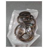 10Pack 1 Inch Metal Spring O Rings Clip Keychain, Round Carabiner Clips Keyrings Snap Hook Buckle, Purse Shoulder Bag Chain Rings Clip Replacement Paracord Keychain Lanyard Leather DIY Crafts (Bronze)