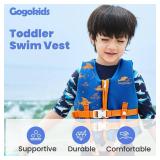 Gogokids Toddler Swim Vest, Kids Floaties â Boys & Girls Buoyancy Jacket, Swimming Aid for Pool & Beach, Fits 2-8 Years / 22-60 lbs