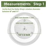 Gemroom 13.5\" 340mm Microwave Turntable Plate Compatible with Panasonic F06015Q00AP F06014T00AP, 13 1/2 inch Replacement Microwave Glass Plate for GE WB49X10114