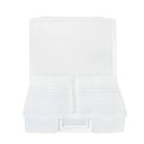 Cracked,novelinks Clear 4\" x 6\" Photo Organizer with Handle â 16 Transparent Inner Photo Storage Cases, Portable Picture Keeper & Craft Supply Box â Holds 1600 Photos-Transparent