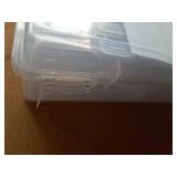 Cracked,novelinks Clear 4\" x 6\" Photo Organizer with Handle â 16 Transparent Inner Photo Storage Cases, Portable Picture Keeper & Craft Supply Box â Holds 1600 Photos-Transparent