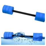 Hikeen Aquatic Exercise Dumbbells Water Dumbbell Pool Resistance Aquatic Fitness Barbells High-Density EVA Foam Pool Weights Dumbbells, for Water Aerobics Weight Loss (1 Blue Long barbell)