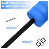 Hikeen Aquatic Exercise Dumbbells Water Dumbbell Pool Resistance Aquatic Fitness Barbells High-Density EVA Foam Pool Weights Dumbbells, for Water Aerobics Weight Loss (1 Blue Long barbell)