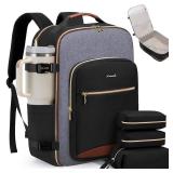 LOVEVOOK 40L Travel Backpack for Women & Men, Airline Approved Carry On Luggage with 3 Packing Cubes, TSA Overnight Bags, Waterproof Personal Item Bag, Weekender Essentials Backpacks fits 17\" Laptop