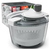 CRACKED ON TOP Cambom Salad Spinner Lettuce Spinner, Wash, Spin & Dry Salad Greens, Vegetable Washer Salad Dryer With Rotary Handle for Fruits & Vegetables, High Efficiency Vegetable Spinner Kitchen G