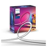 Philips Hue Play Gradient 65\" Smart TV Light Strip, Flowing Color-Changing LED Strip Lights, Multicolour TV Backlight Sync with Music and Gaming, Requires Bridge & Sync Box, Control with App and Voic