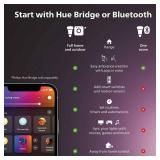 Philips Hue Play Gradient 65\" Smart TV Light Strip, Flowing Color-Changing LED Strip Lights, Multicolour TV Backlight Sync with Music and Gaming, Requires Bridge & Sync Box, Control with App and Voic