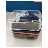 Evoloop Rapid Egg Cooker Electric 6 Eggs Capacity, Soft, Medium, Hard Boiled, Poacher, Omelet Maker Egg Poacher With Auto Shut-Off, BPA Free