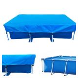 7 x 4 Pool Cover 87 X 59in Frame Rectangular Pool Cover 86 X 59in Rectangle Pool Cover for Above Ground Frame Dust Proof Rain Proof 7.3 ft x 4.9 ft Durable Paddling PE Blue