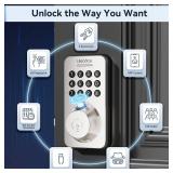 PHOTO FOR REFERENCE SEE PHOTOS Ulecoce Fingerprint Keypad Deadbolt with Handle Set, Keyless Entry Door Lock, Door Locks for Front Door Lock Set, App Control, Auto Locking, Easy to Install, Satin Nicke