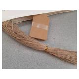 SallyFashion 100pcs Gift Tags with String Attached, 1.7 x 2.8 inch Kraft Paper Hang Tags for Clothes DIY Crafts Wedding Holiday (Brown)