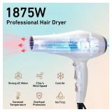 CONFU Hair Dryer, Professional Ionic Salon Blow Dryer with Diffuser for Women and Men, 5X Fast Drying, Powerful and Quiet Hair Blow Dryer for Fast & Easy Styling (1875 Watts)