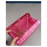 HINGES BROKEN, STILL OPENS SEE PHOTOS NUSTTAL Women Acrylic Clutch Purse Marbled Evening Shoulder Bag for Wedding Cocktail Party Prom (Hot Pink)