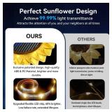 Solar Garden Lights - Upgraded Solar Sunflower Light, Ground/Wall 2 In 1, Solar Outdoor Lights Waterproof IP67,Garden Yard Patio Backyard Pathway Landscape Fence Wall Decoration, Warm White(6 Pack)