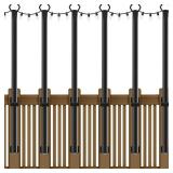6 Pack String Light Poles,5Ft Metal Poles for Outdoor String Lights,Outdoor Light Poles with Post,Poles/Stand for Outside,Patio,Deck,Backyard,Garden Wedding,Party