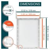 12\" x 16\" White Plastic Access Panel. Service Shaft Door Panel. Plumbing, Electricity, Heating, Alarm Wall Access Panel for Drywall. Bathroom Services Access Hole Cover. (12\" x 16\")