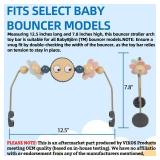 VIKOS Products Toy Bar for Baby Bouncer Stroller Arch Googly Eyes Toy for Babies Car Seat, Babies Bouncer Accessory, Easy to Install & Baby-Safe Plastic - No Music & Short Handle