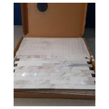 Midcard 20 Sheet Peel and Stick Backsplash, White Marble PVC Wall Tile for Kitchen Backsplash