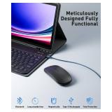 TUNKARMOR Case Keyboard for Samsung Galaxy Tab A9 Plus / A9+ 11inch 2023 - Mouse and Detachable Magnetic Keyboard, Slim Case with S Pen Holder, Auto Sleep/Wake (Black)
