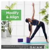 Gaiam Yoga Block - Supportive Latex-Free Eva Foam - Soft Non-Slip Surface with Beveled Edges for Yoga, Pilates, Meditation - Yoga Accessories for Stability, Balance, Deepen Stretches
