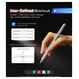 Penoval Stylus for iPad 2025-2018, Eraser Switch, User-Defined Shortcut and Signal, Auto-Wake and Sleep, for iPad Pro 11/12.9/13 Inch, Air M3/M2/5-3th, Mini 7/6/5th, iPad A16 11-6th, AX Ultra 2