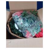 Ouddy Decor Artificial Hanging Flowers, Fake Silk Azalea Plants with Coconut Lining Hanging Baskets Outdoor for Spring Summer Yard Patio Front Porch Home Decorations, Red