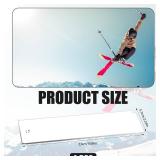 PEUTIER 3pcs Snowboard Wax Plastic Scraper, 9 x 2.2 Inches - 4mm Thick - Transparent Ski Snowboard Plastic Wax Scraper for Removing Extra Wax on Snowboards