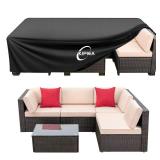 Kipiea Patio Furniture Covers Waterproof Winter, Heavy-Duty Outdoor Furniture Set Covers for Table Chairs, Anti-UV, No Tears or Fading (74\" L x 47\" W x 28\" H)