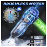 Saker Portable Car Vacuum Cleaner Cordless High Power 17000PA 3 in 1 Foldable Handheld Vacuum Cordless with Brushless Motor for Inflation,Dust Blowing,Home Car Cleaning HL132 Blue