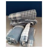 3 Piece Plaid Quilt Set Queen Size Country Patchwork Bedding Quilt Lightweight Reversible Bedspread Coverlet with Sham Soft All Season Bed Coverlet Set, 1 Quilt 2 Pillow Shams