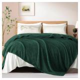 Exclusivo Mezcla Twin Blanket for Bed, Soft and Cozy Blankets for Women Men Girls Kids, Suitable for All Seasons, Forest Green, 60x80 Inches