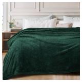 Exclusivo Mezcla Twin Blanket for Bed, Soft and Cozy Blankets for Women Men Girls Kids, Suitable for All Seasons, Forest Green, 60x80 Inches