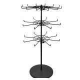 APL Display Heavy Duty Adjustable Three Tier Counter Top Spinner Display Stand, Black