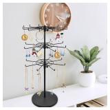 APL Display Heavy Duty Adjustable Three Tier Counter Top Spinner Display Stand, Black