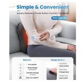 BOB AND BRAD Back Massager with Heat and Remote, EZBack Plus Corded Neck Massager for Pain Relief Deep Tissue, Shiatsu Massage Pillow with 3 Level for Full Body, FSA Eligible Ideal Gifts for Women