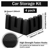 Datanly 4 Sets Car Trunk Organizer Blocks for Back of SUV Multipurpose Car Storage Organizer Blocks Trunk Divider Available to Wool Carpet for Truck SUV Van Cargo