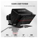 NEEWER Basics X12B Aluminum Alloy Liftable Teleprompter 12\" for iPad Tablet Phone DSLR Camera, No Assembly, Remote & App Control, Compatible with iOS Android, Pro for Online Teaching Live Streaming