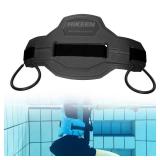 Swim Floating Belt,Water Aerobics Swimming Belt with Fixing Straps,Jogger Floatation Aid Buoyancy Belt for Swimming Pool Fitness and Fitness Workout Therapy (Black, Regular Sizeï¼48 inï¼)