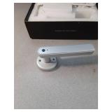 IRONZON Fingerprint Door Lock Smart Door Lock with App/Code/Backup Key/Fingerprint Smart Door Knob with Handle for Home Hotel Office Apartment Bedroom Silver