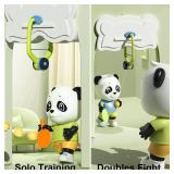 Missing Pieces Sufeasdf Hanging Table Tennis Trainer Portable Set, 2 Pcs Trainer 12 Balls Door Pong Game for Kids with Racket and Balls, Adjustable Hanging Table Tennis Trainer